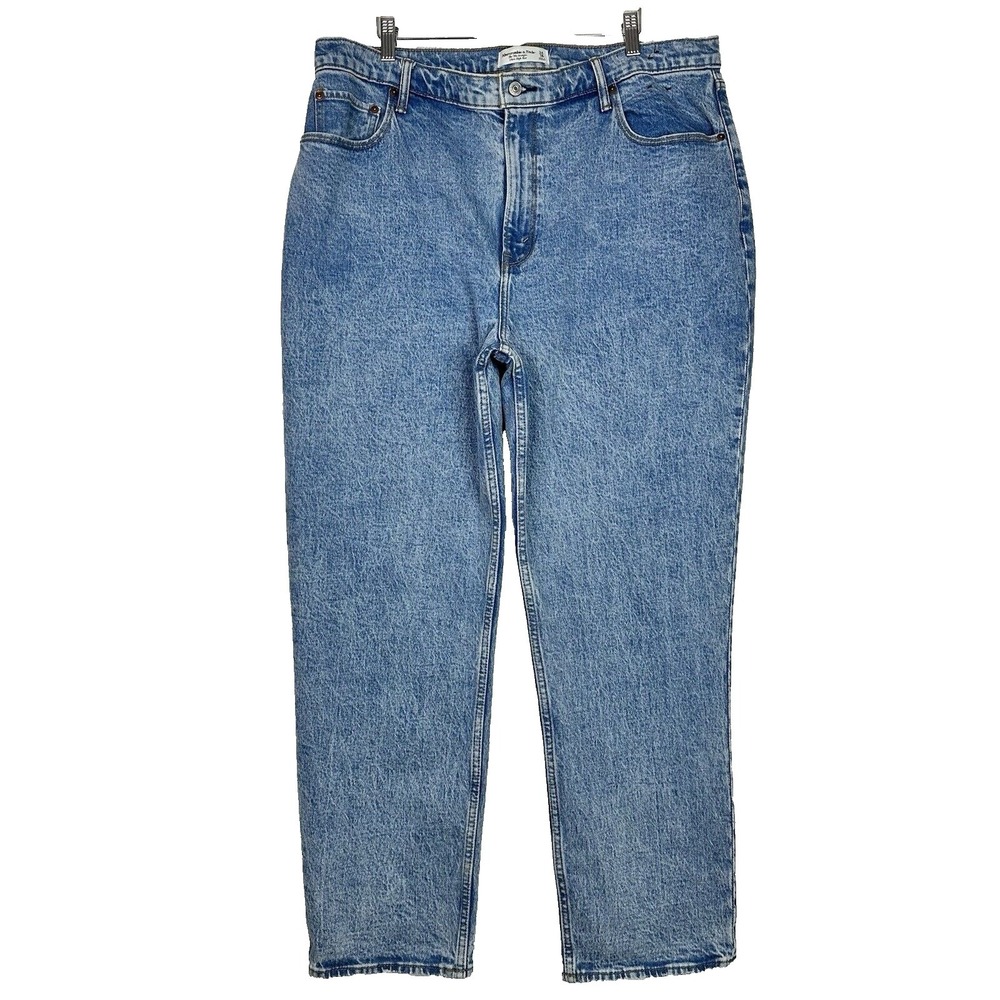 Abercrombie Curve Love 90s Straight Jeans Womens 18W Ultra High Rise‎ NWOT
